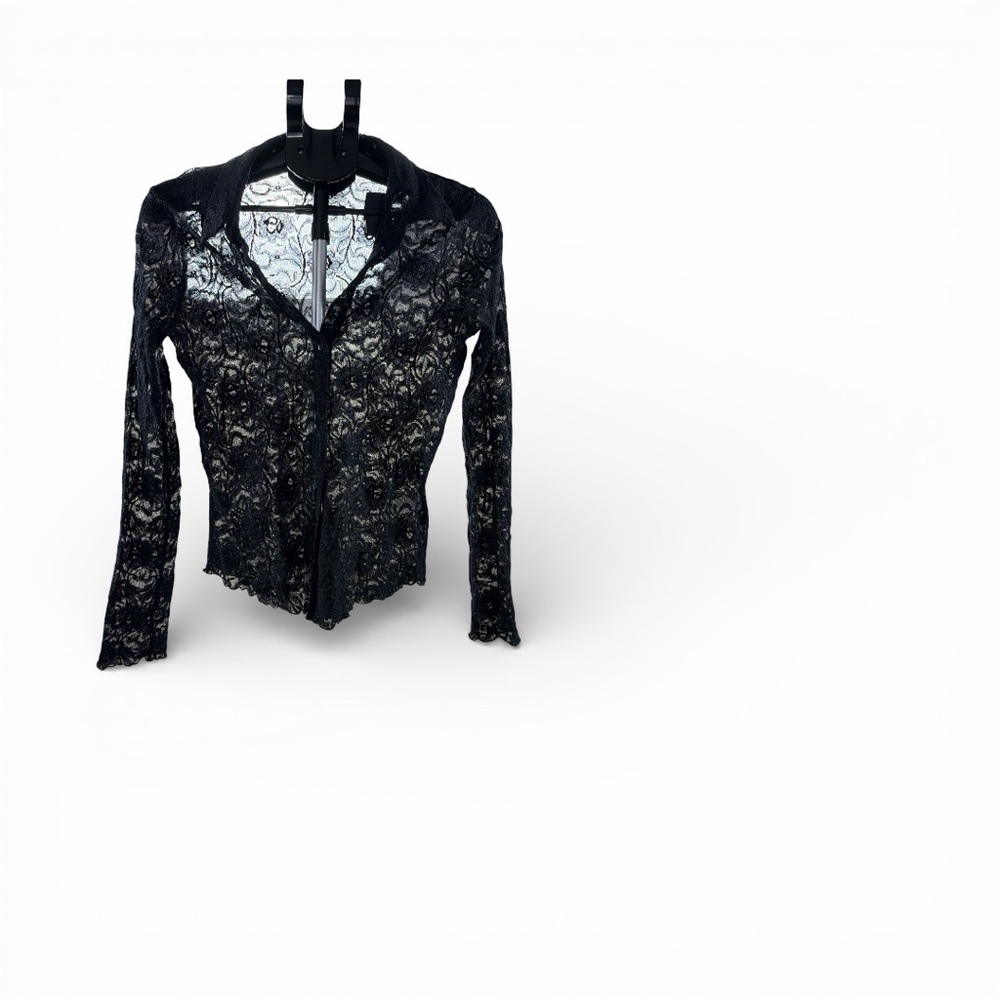 Harlow Sheer Black Lace Top